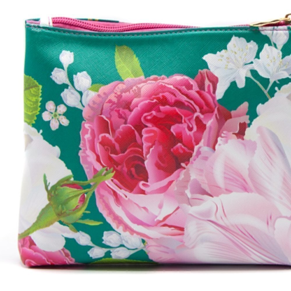 Floral Canvas Cosmetic Bag